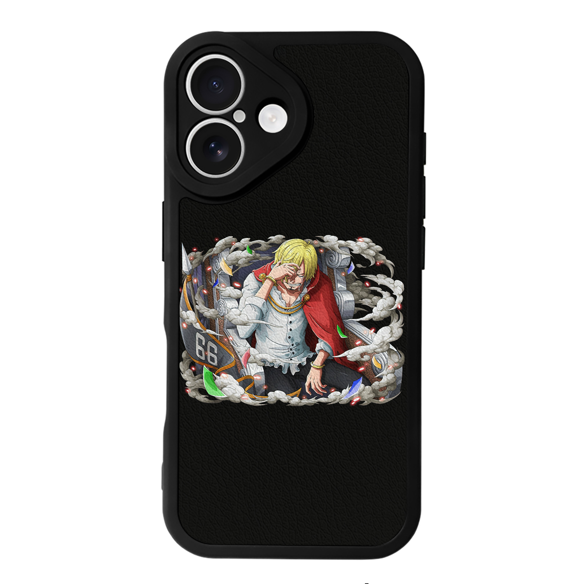 （画像用） ワンピース サンジ ONE PIECE Sanji 【iPhone 16シリーズ対応】シリコンスマホケース（レザー調） 材質：シリコン